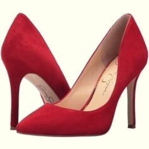 Jessica Simpson red pumps